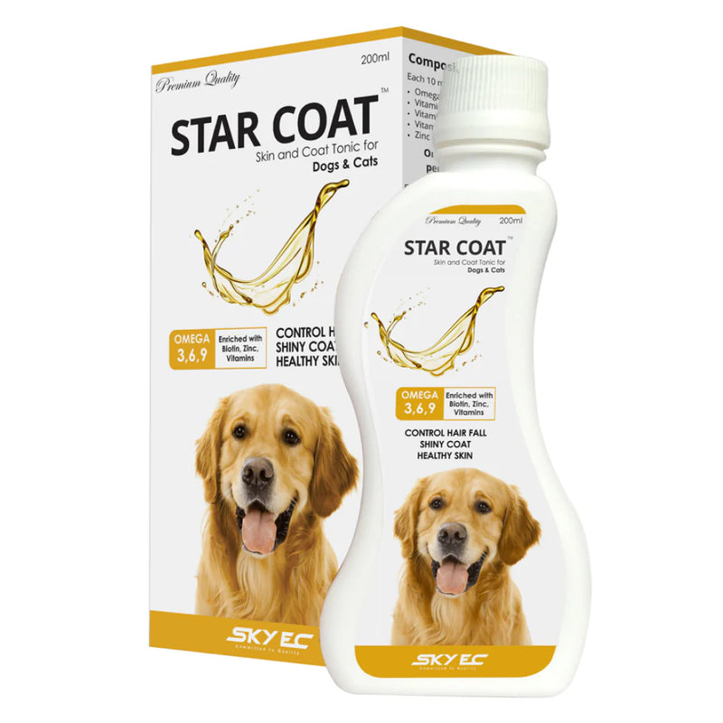 Skyec StarCoat Omega 3 + 6 Syrup for Dogs and Cats, 200ml