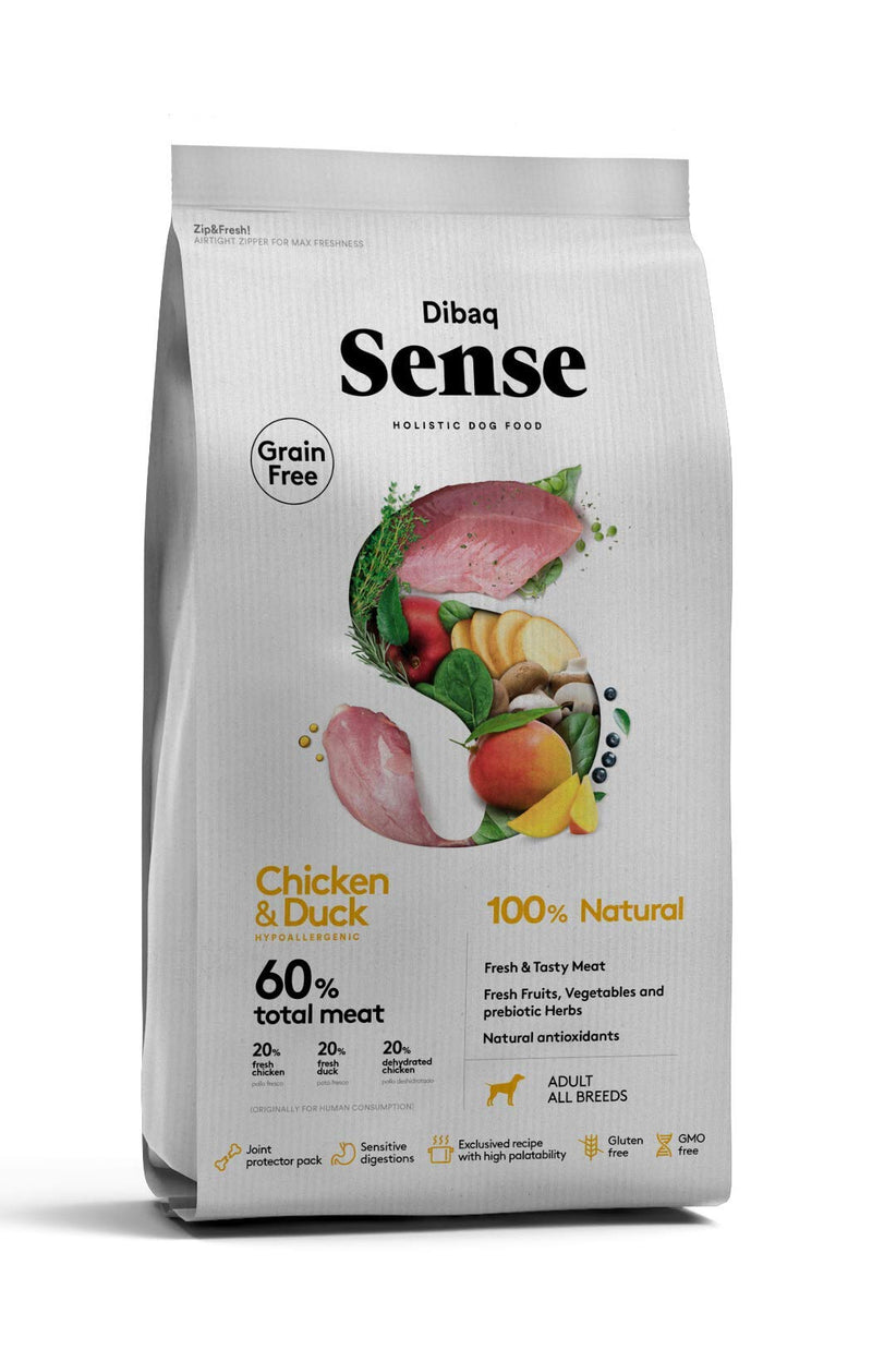 Dibaq Sense Adult Dog Food Grain Free Chicken & Duck for All Breed