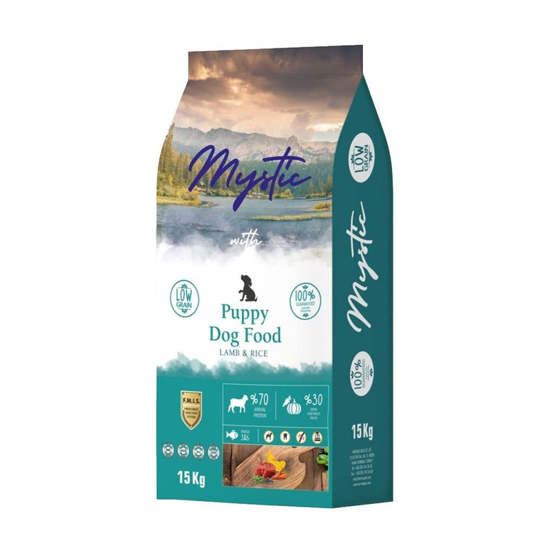 Mystic Dry Dog Pet Food Low Grain, Puppy Medium and Maxi, Lamb & Rice