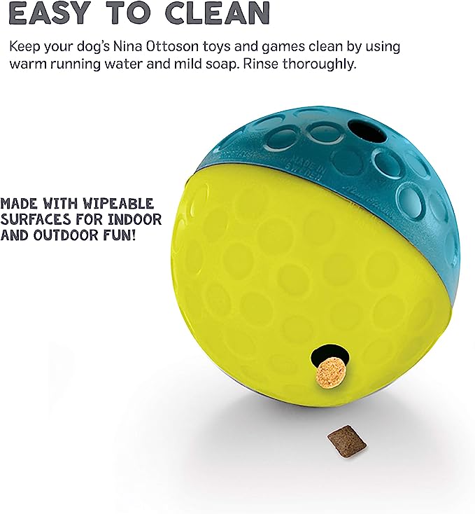 Outward Hound Nina Ottosson Treat Tumble Blue Interactive Treat-Dispensing Puzzle Dog Toy, Small