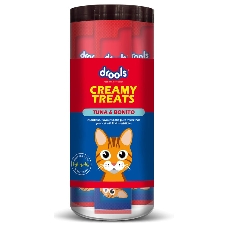 Drools Creamy Treats for Cats of All Stages, Tuna & Bonito 25 Pcs