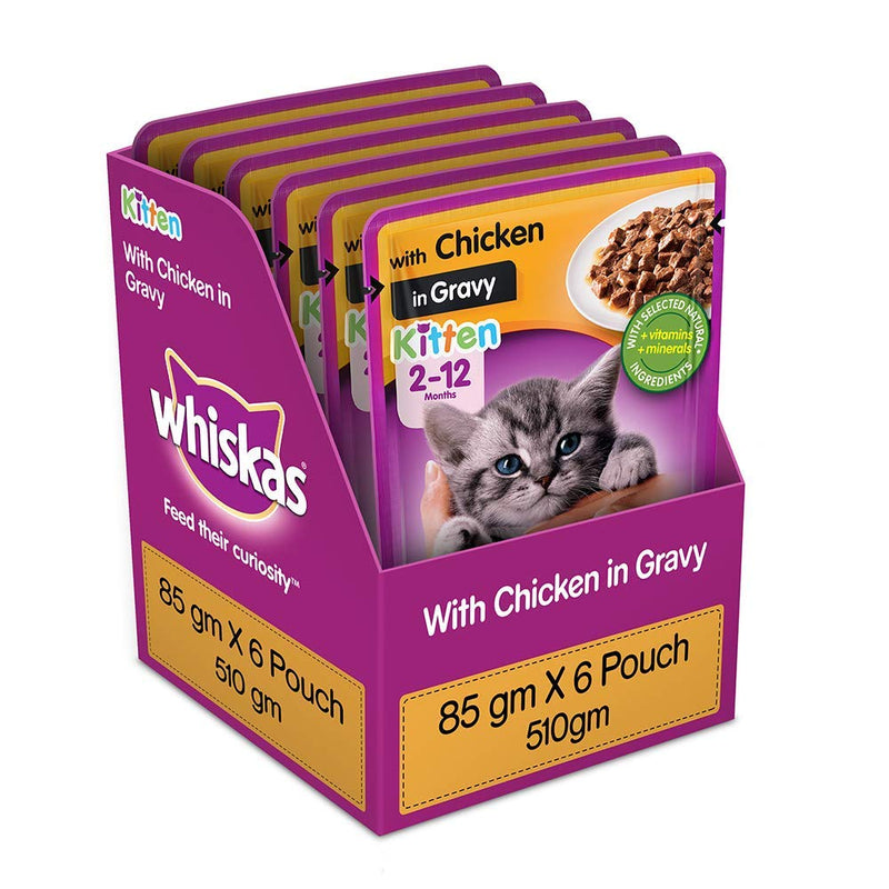 Whiskas Kitten Wet Cat Food Chicken in Gravy