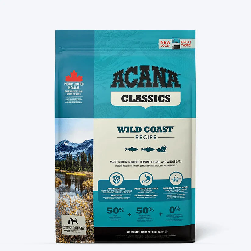 Acana Wild Coast Fish Formula Dry Dog Food – Grain-Free & High-Protein
