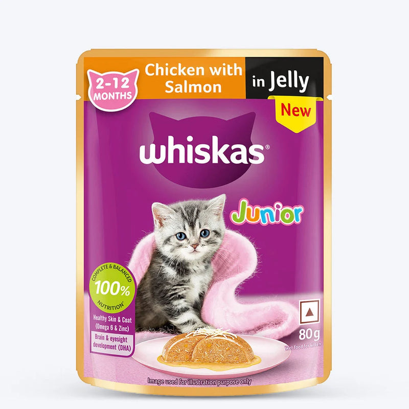 Whiskas Kitten Wet Cat Food Salmon in Gravy (Newly Launched)