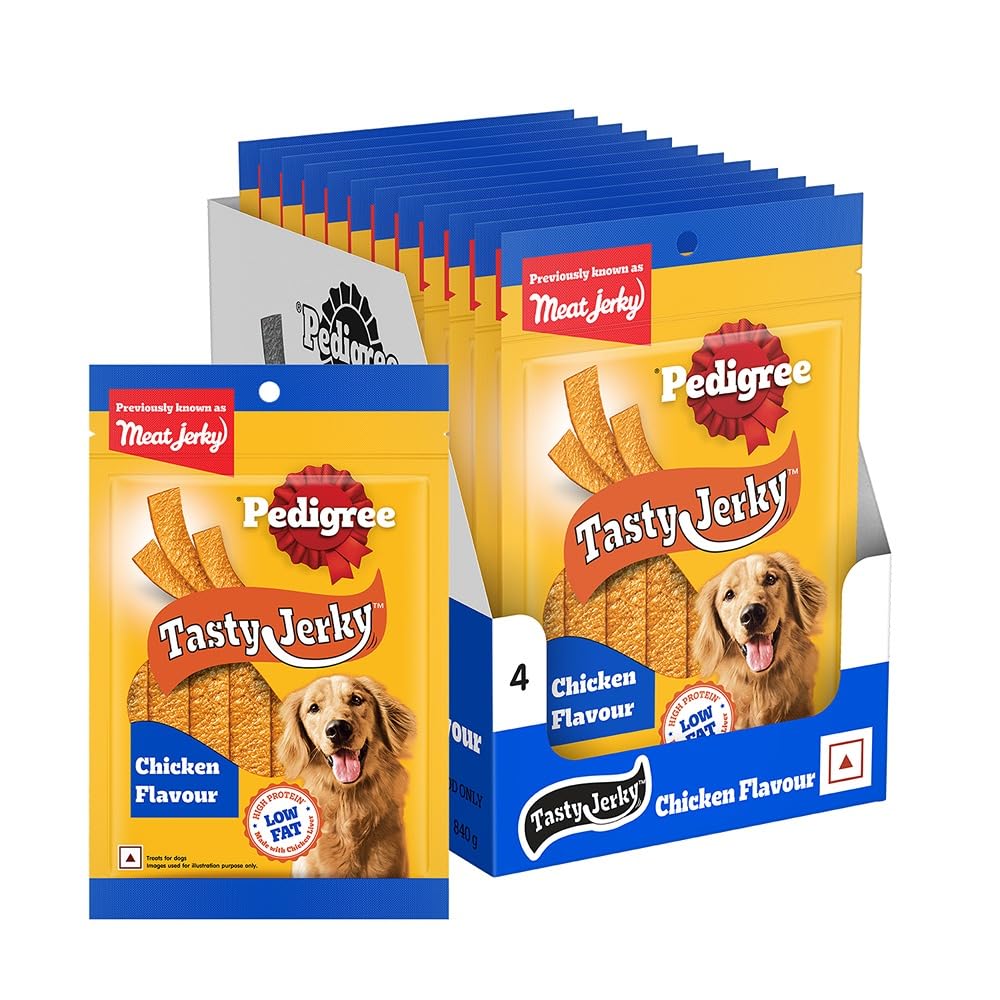 Tasty jerky dog treat with chicken flavor