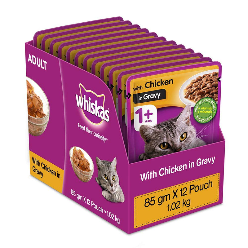 Whiskas Adult Wet Cat Food Chicken in Gravy