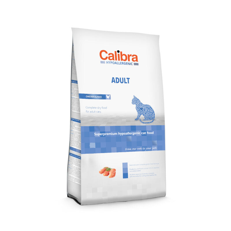 Calibra Hypoallergenic Dry Adult Cat Food Chicken & Rice 2 kg (Pack of 1)