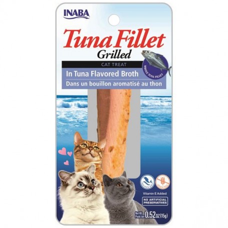 INABA Churu Tuna Fillet Tuna Broth Cat Treats USA501A, 15 g (Pack of 1)