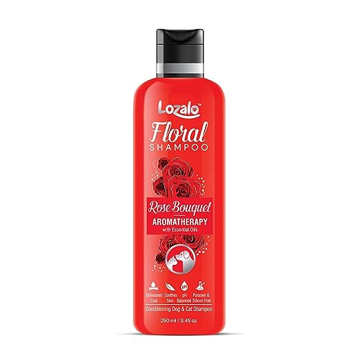 Lozalo Floral Pet Shampoo Rose Bouquet Fragrance - Cats & Dogs, 500ml