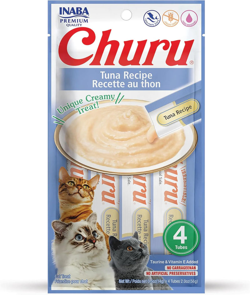 INABA Churu Tuna Recipe Lickable Purée Natural Cat Treats USA601A, 56 g (Pack of 1)