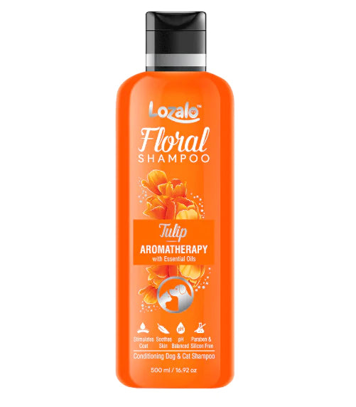 Lozalo Floral Pet Shampoo Tulip Fragrance - Cats & Dogs, 250ml