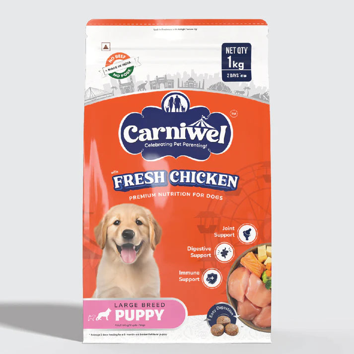 Carniwel with Fresh Chicken, Dry Dog Food for Large Dog, Puppy