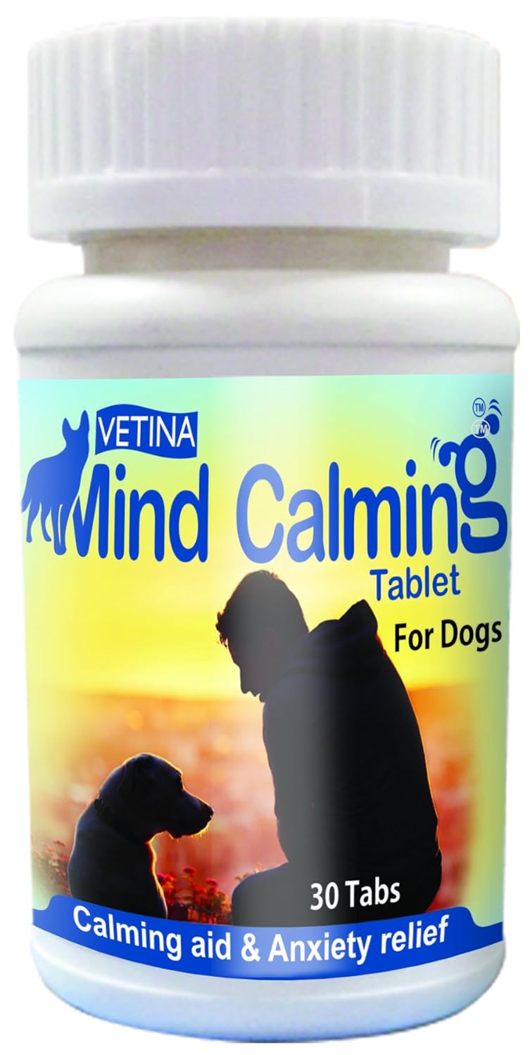 Vetina Mind Calming Tablet for Calming and Anxiety Relief Tablet for Dogs - 30 Tabs