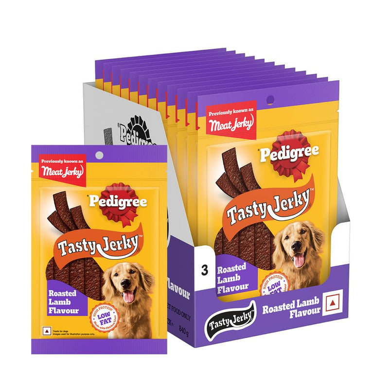 Pedigree Roasted Lamb Tasty Jerky Dog Treat, 70 g