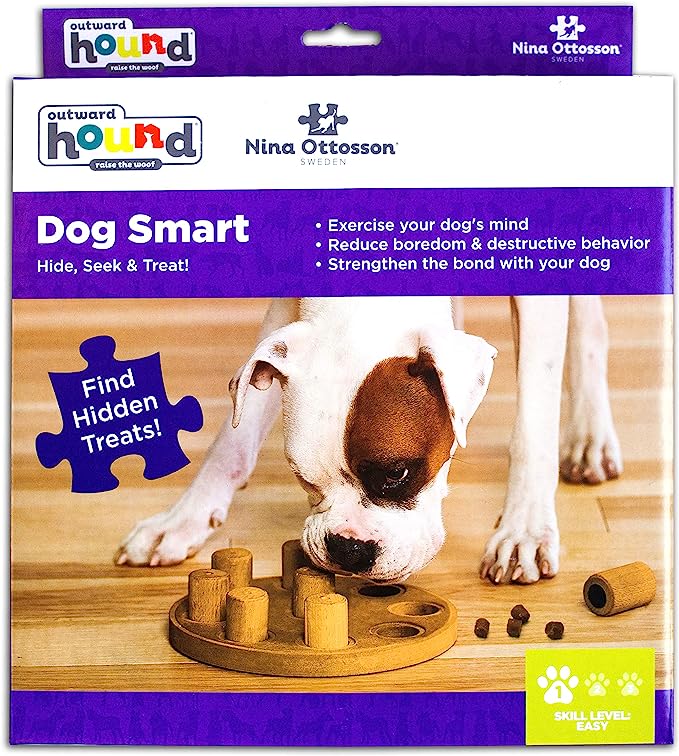 Outward Hound Nina Ottosson Dog Smart Tan Composite Interactive Treat Puzzle Dog Toy