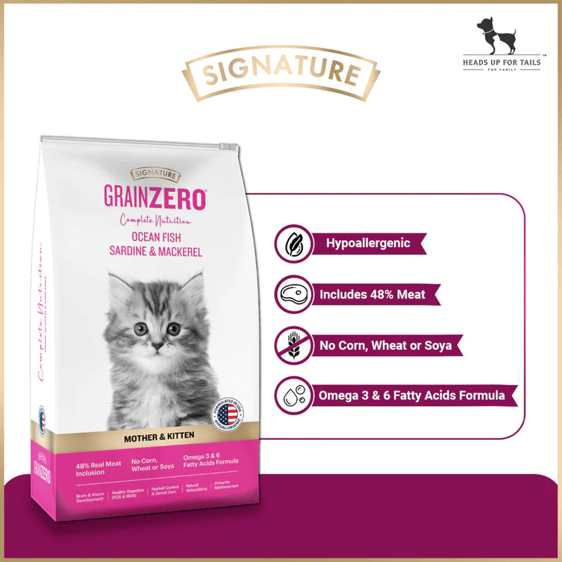 Signature Grain Zero All Breed Mother & Kitten Dry Cat Food