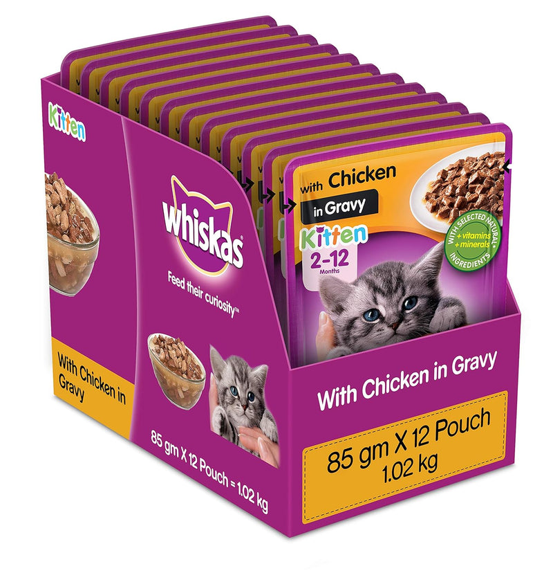 Whiskas Kitten Wet Cat Food Chicken in Gravy