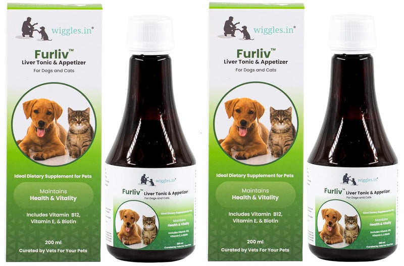 Furliv Liver Tonic for Dogs Cats Appetite Booster - Multivitamin Appetizer Pet Syrup