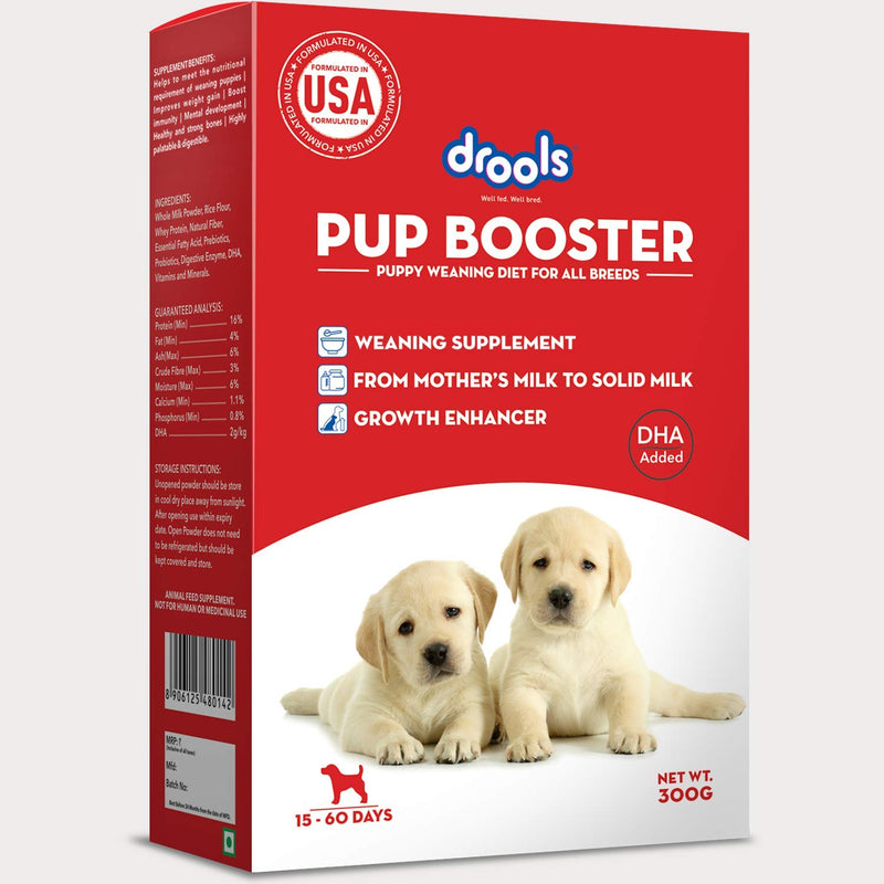 Drools Pup Booster - Puppy Weaning Diet for All Breeds, 300g