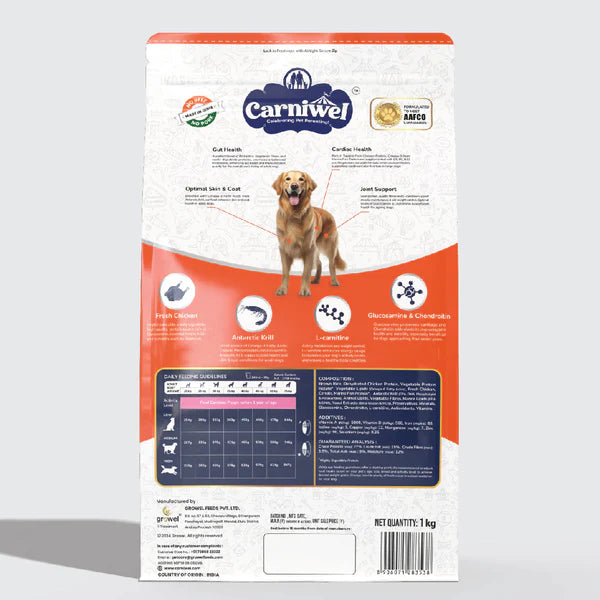 Carniwel with Fresh Chicken, Dry Dog Food for Large Dog, Adult