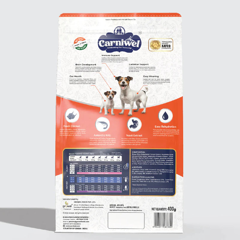 Carniwel with Fresh Chicken, Dry Dog Food for Small Dog, Starter