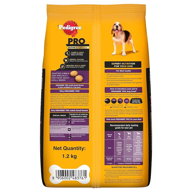 Pedigree Professional Expert Nutrition Adult Dog Dry Food for Small Breed