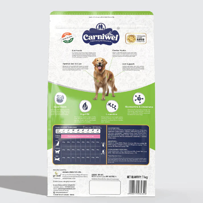 Carniwel with Veg Superfoods, Dry Dog Food for Large Dog, Adult