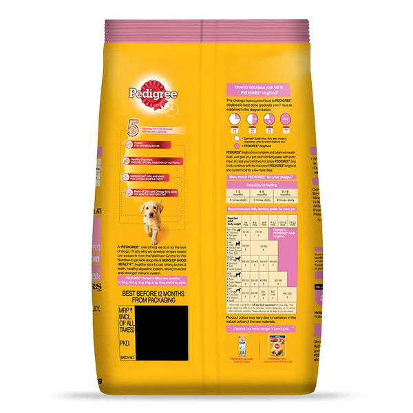 Pedigree food with antioxidants for puppies