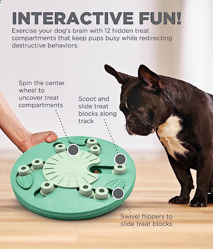 Outward Hound Nina Ottosson Dog Worker Green Interactive Treat Puzzle Dog Toy