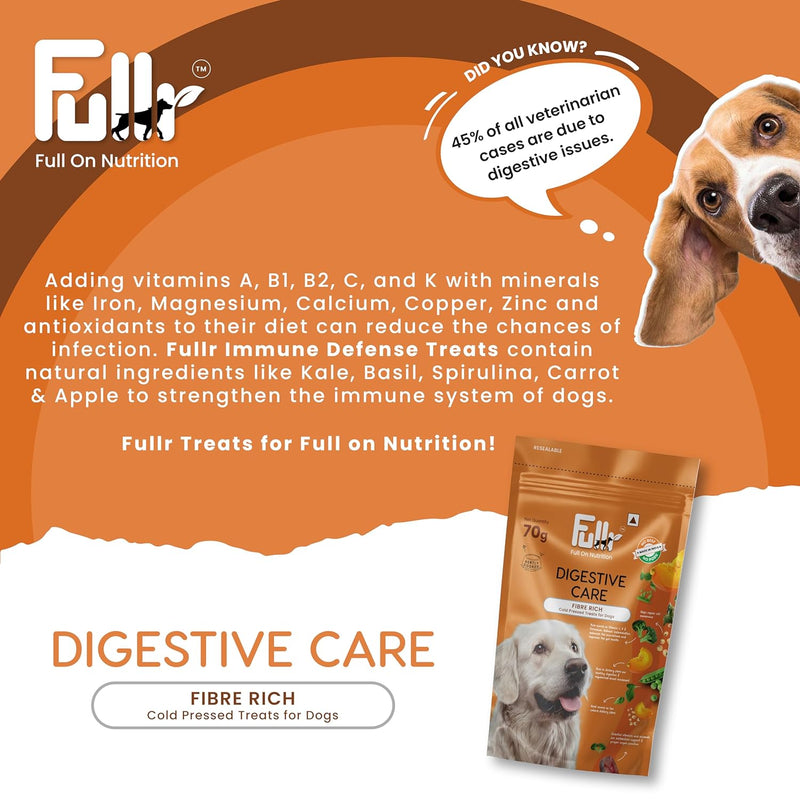 Fullr Digestive Cold Pressed Dog Treats, 70g (Pack of 1)