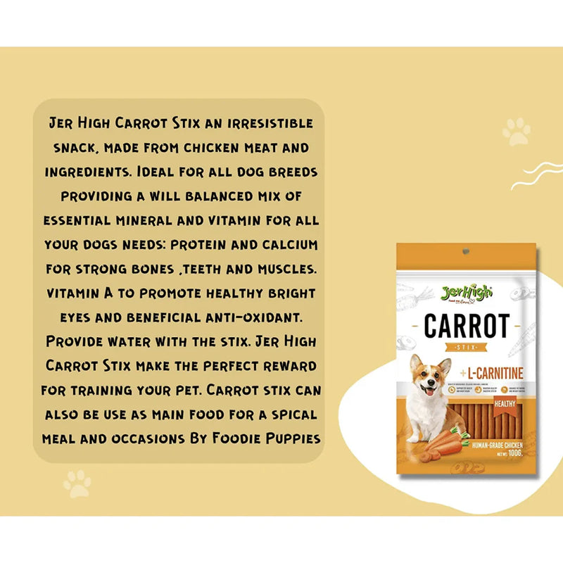 Carrot flavored dog snack