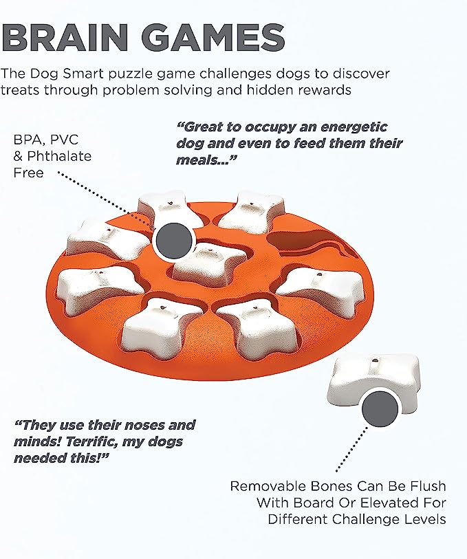 Outward Hound Nina Ottosson Dog Smart Orange Interactive Treat Puzzle Dog Toy