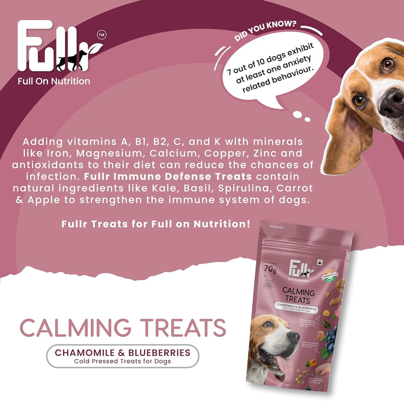 Fullr Calming Cold Pressed Dog Treats, 70g (Pack of 1)