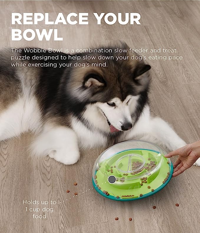 Outward Hound Nina Ottosson Wobble Bowl Dog Game -Interactive Slow Feeder Bowl Dog Game