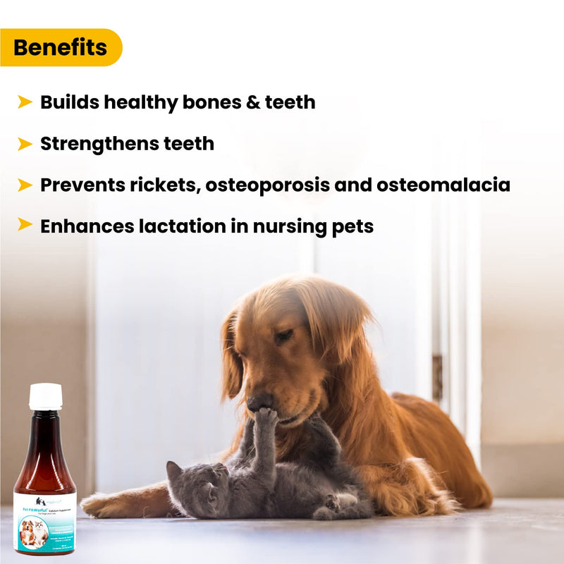 Wiggles Pet PAWerful Calcium Phosphorus Syrup Supplement for Dogs and Cats, 200 ml