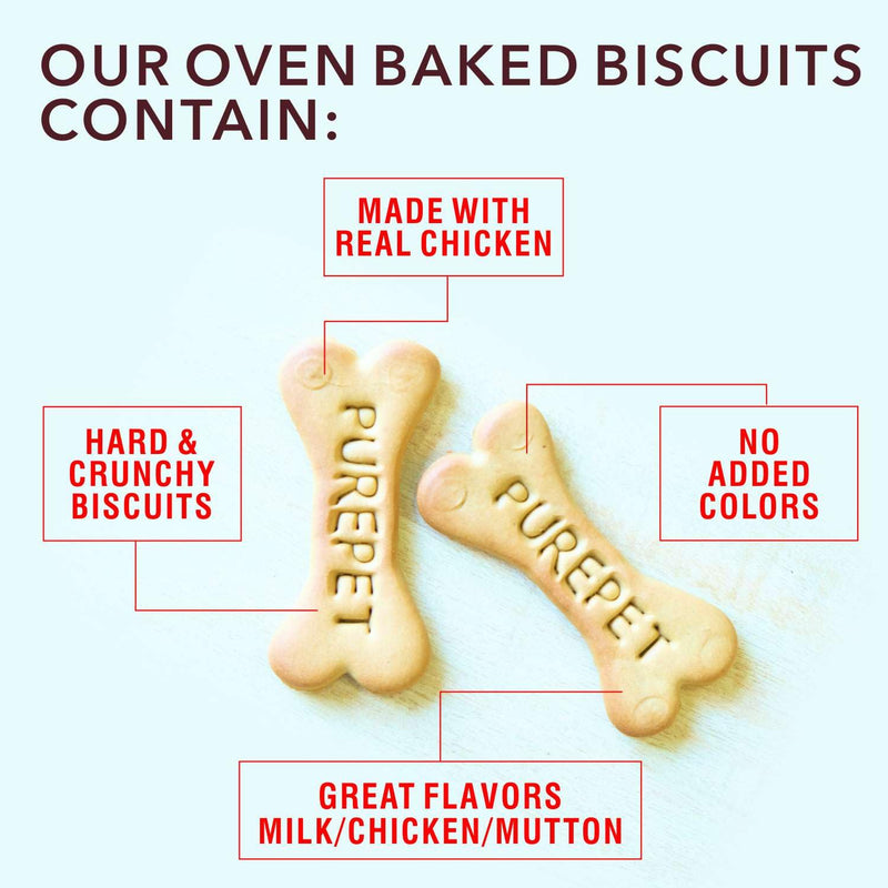 PUREPET Dog Biscuit Treats Real Chicken Flavour for All Life Stages