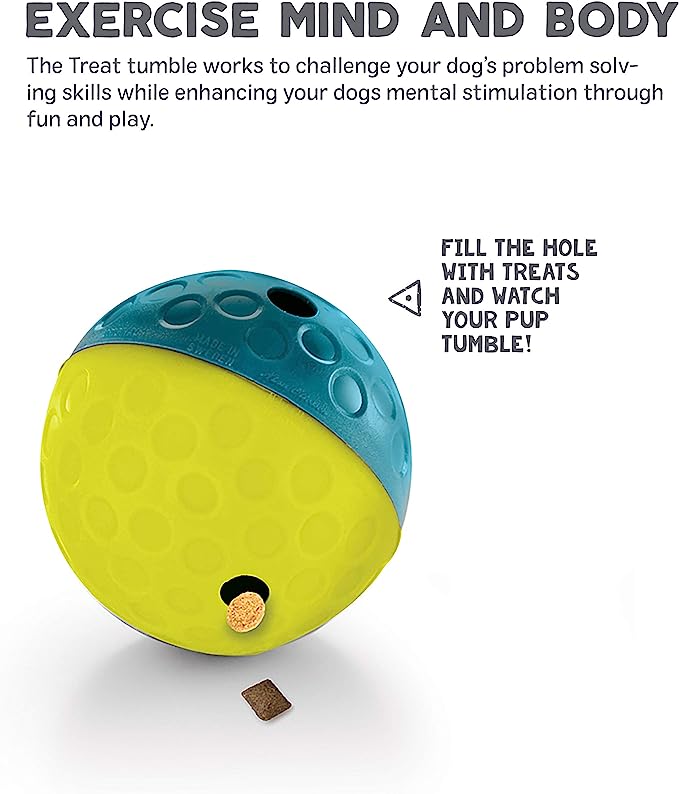 Outward Hound Nina Ottosson Treat Tumble Blue Interactive Treat-Dispensing Puzzle Dog Toy, Small