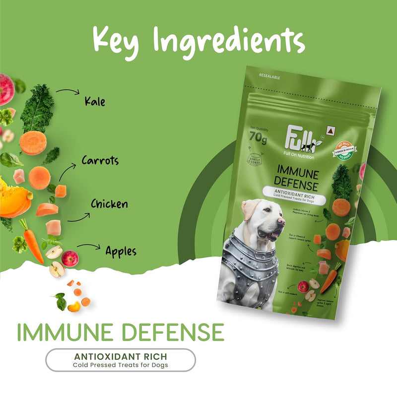 Fullr Immune Cold Pressed Dog Treats, 70g (Pack of 1)