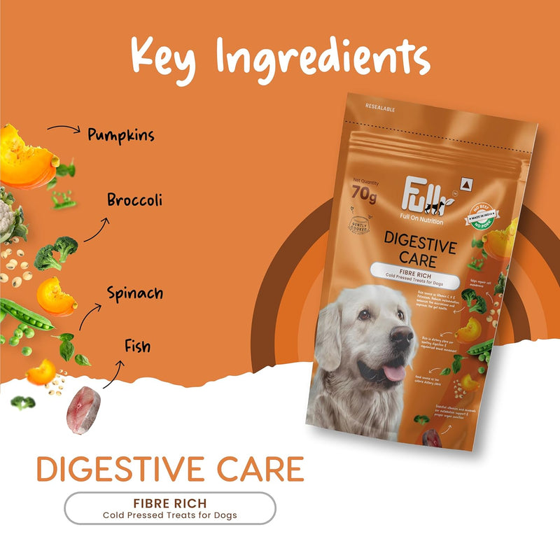 Fullr Digestive Cold Pressed Dog Treats, 70g (Pack of 1)