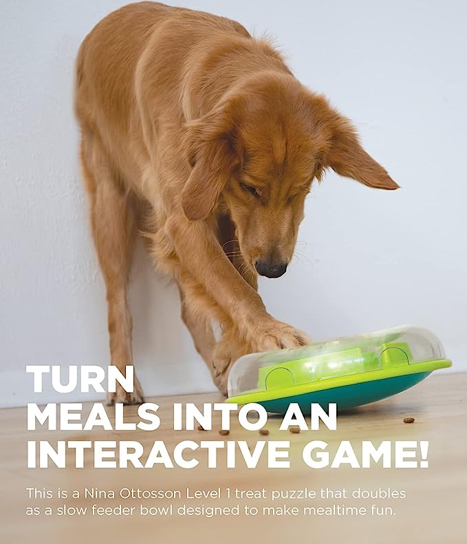 Outward Hound Nina Ottosson Wobble Bowl Dog Game -Interactive Slow Feeder Bowl Dog Game