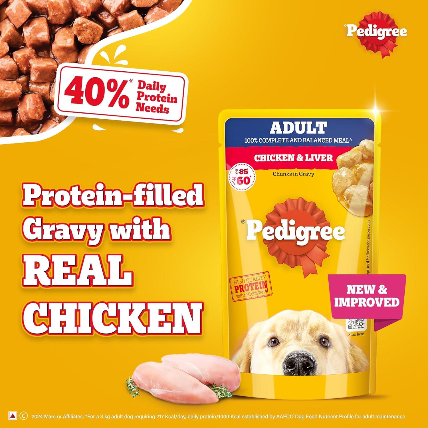 Tasty Pedigree wet food for dogs