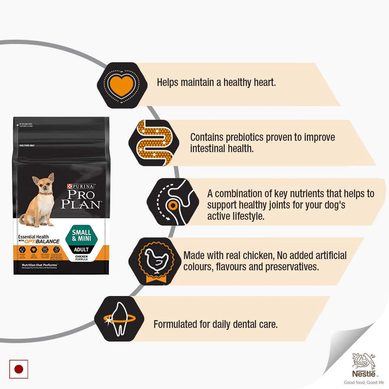 PREV NEXT PURINA Pro Plan Adult Dry Dog Food For Small And Mini Breed 2.5 kg