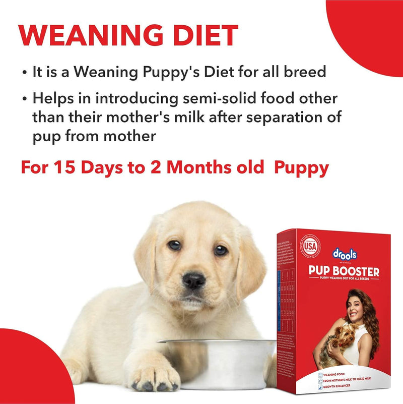 Drools Pup Booster - Puppy Weaning Diet for All Breeds, 300g