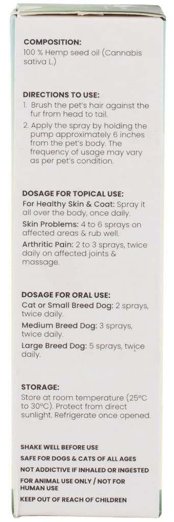 Wiggles Hemp Seed Oil for Dogs Cats Pain Anxiety Relief, 30ml - Pet Joint Support Stress Calming Massage Oil - Skin Coat Allergies Care Herbal Extract, 30ml