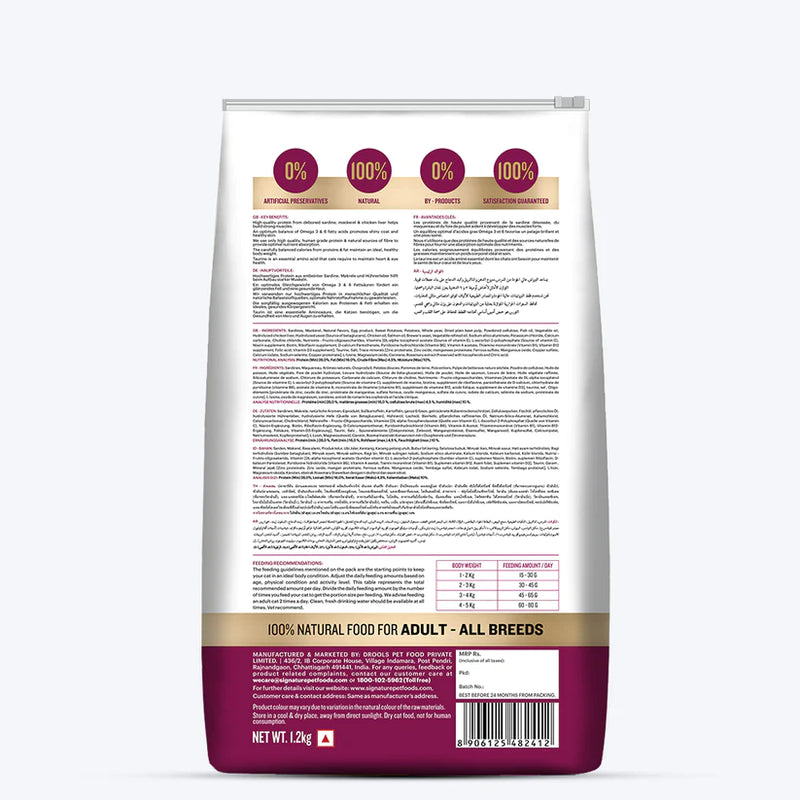 Signature Grain Zero All Breed Adult Dry Cat Food