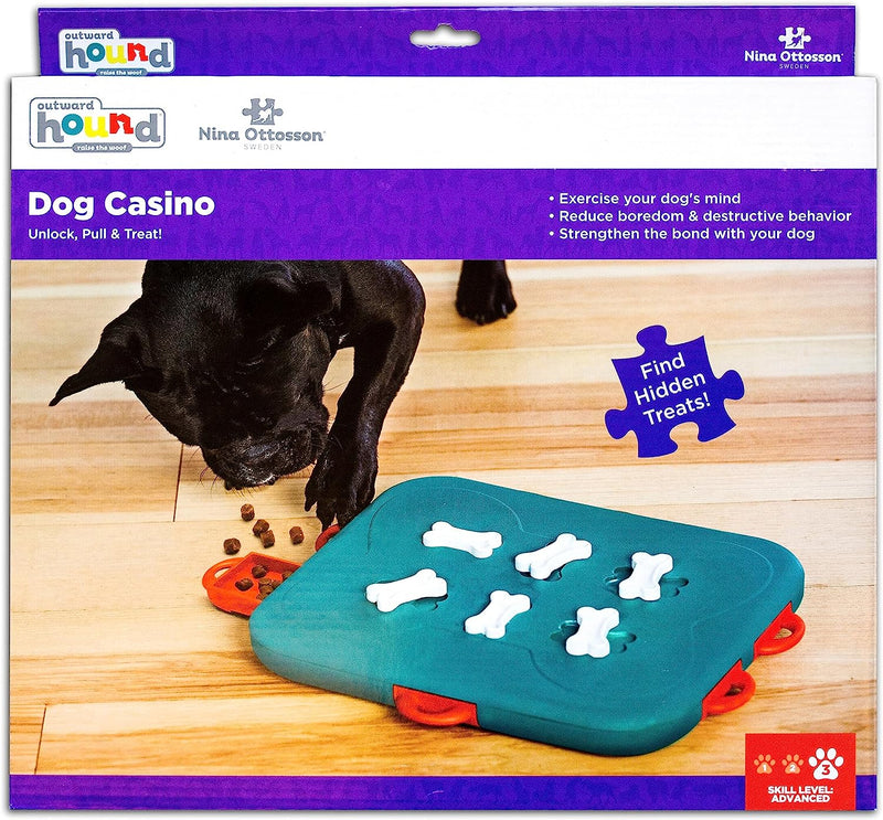 Outward Hound Nina Ottosson Dog Casino Interactive Treat Puzzle Dog Toy, Advanced