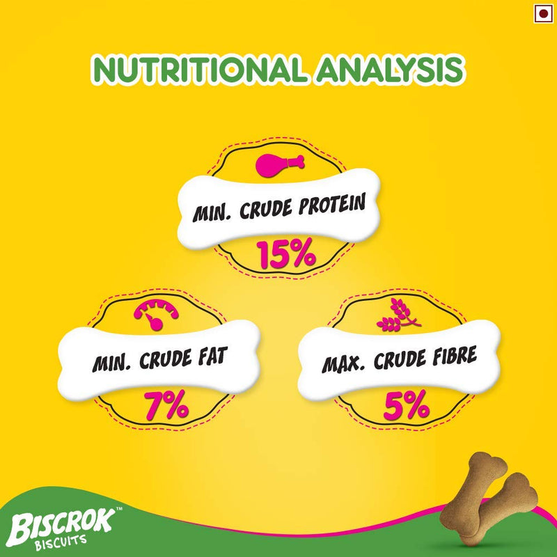 Pedigree Biscrok Dog Biscuit, Chicken & Milk Flavour, 500 g