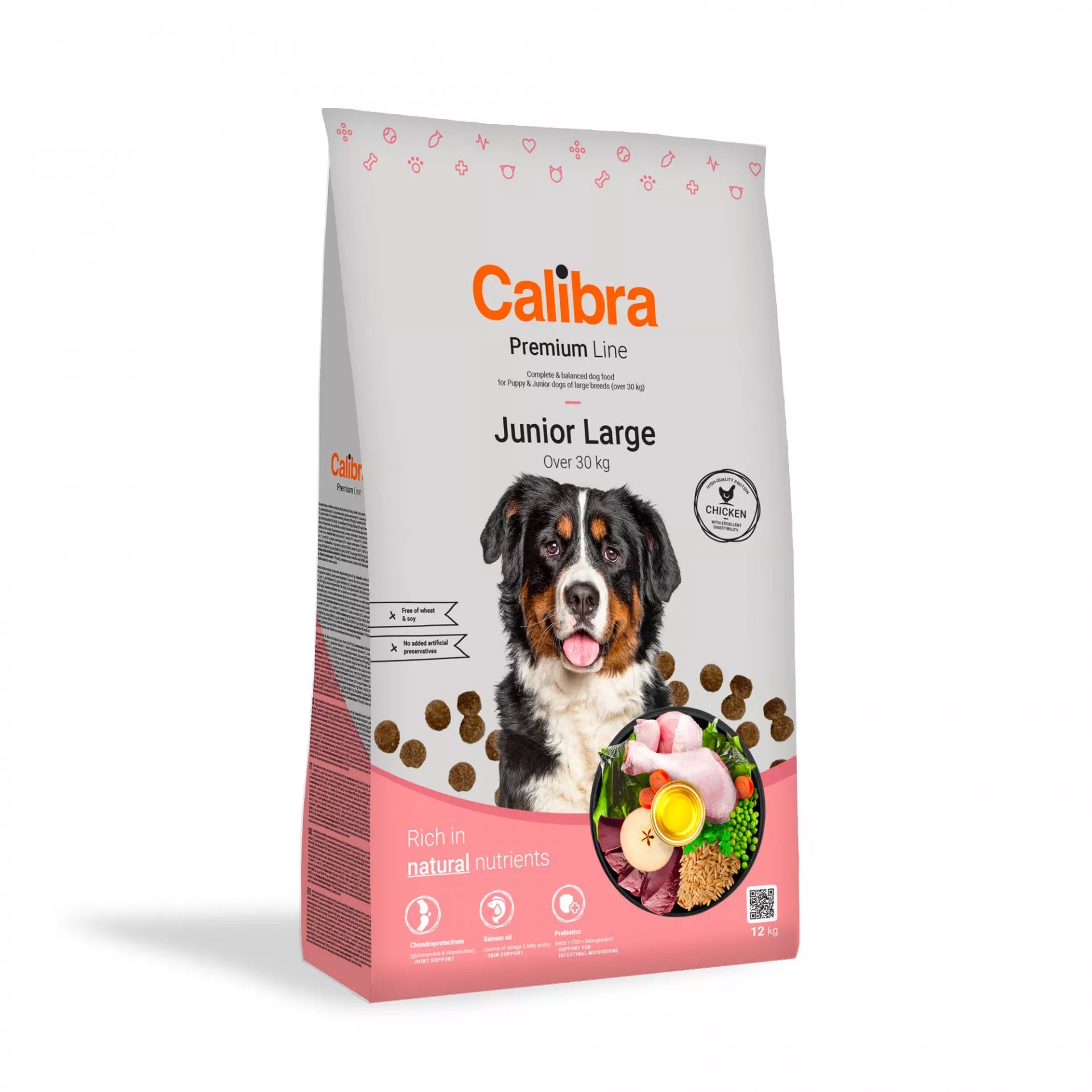 Bag of Calibra Junior Large Breed Dog Food.