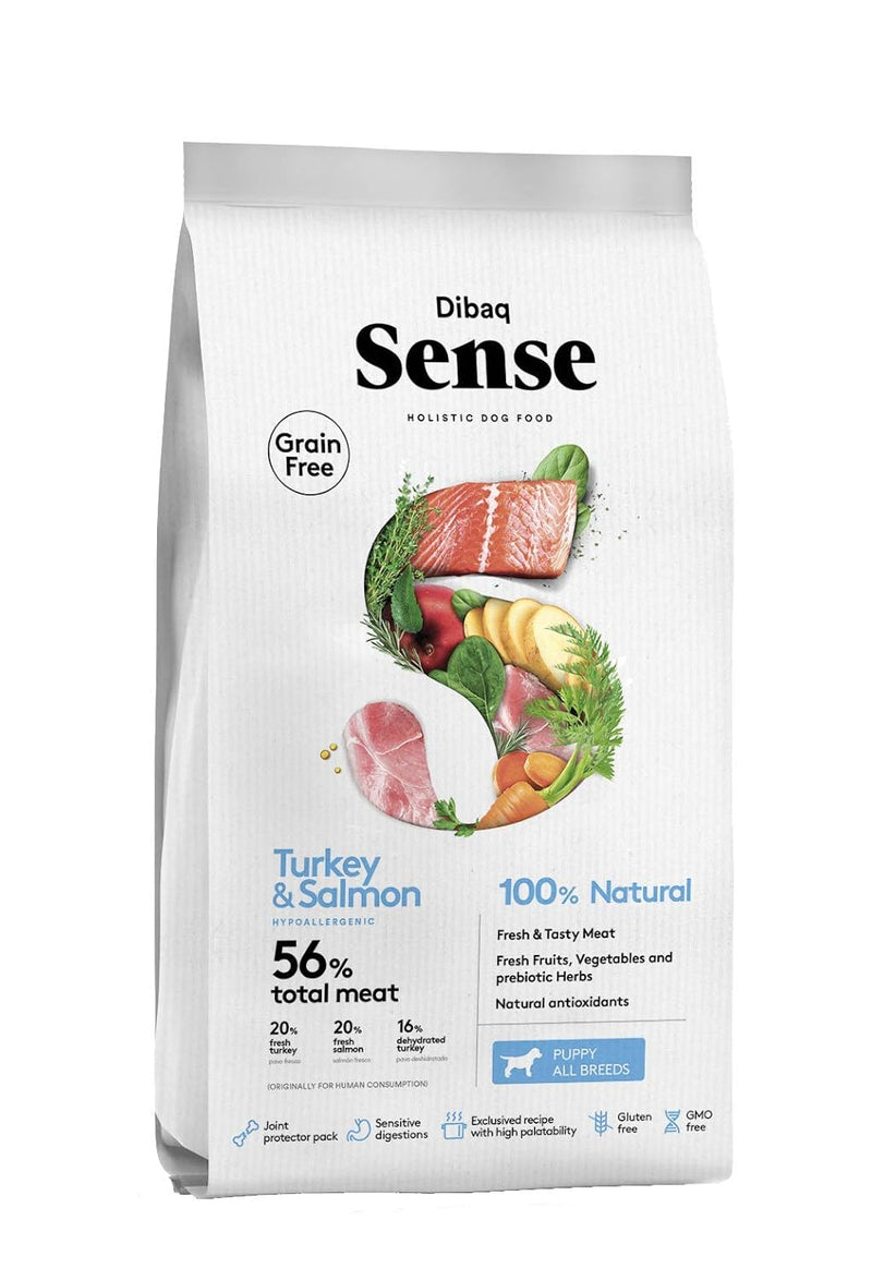 Dibaq Sense Puppy Dog Food Grain Free Turkey & Salmon for All Breed