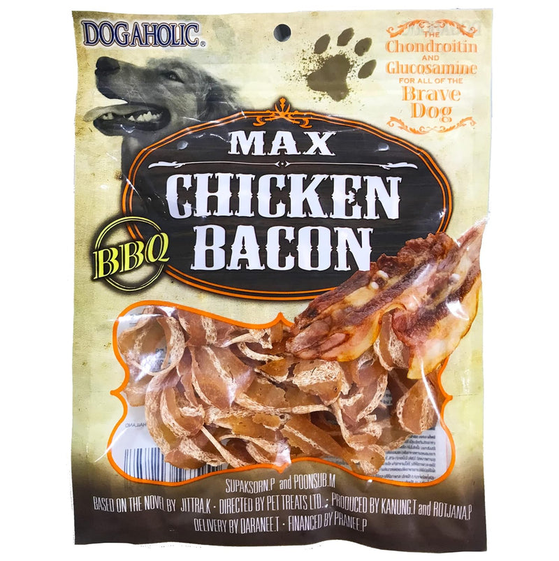 Dogaholic Max Barbeque Chicken Bacon Strips Dog Treats – Soft & Chewy
